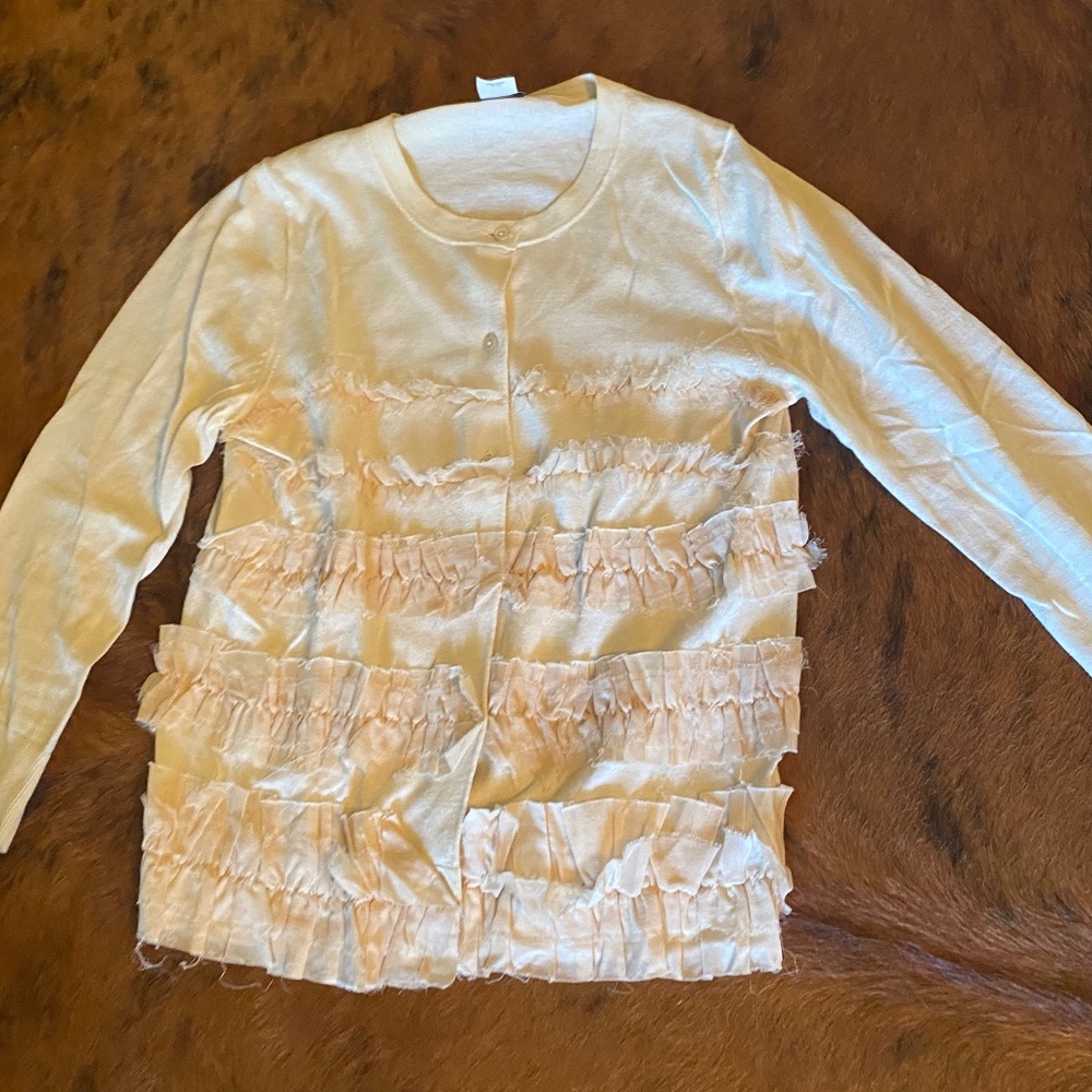 J Crew Ruffled Sweater